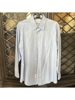 Roundtree & Yorke | Men's Blue Long Sleeve Dress Shirt | Size 16.5" | 0495